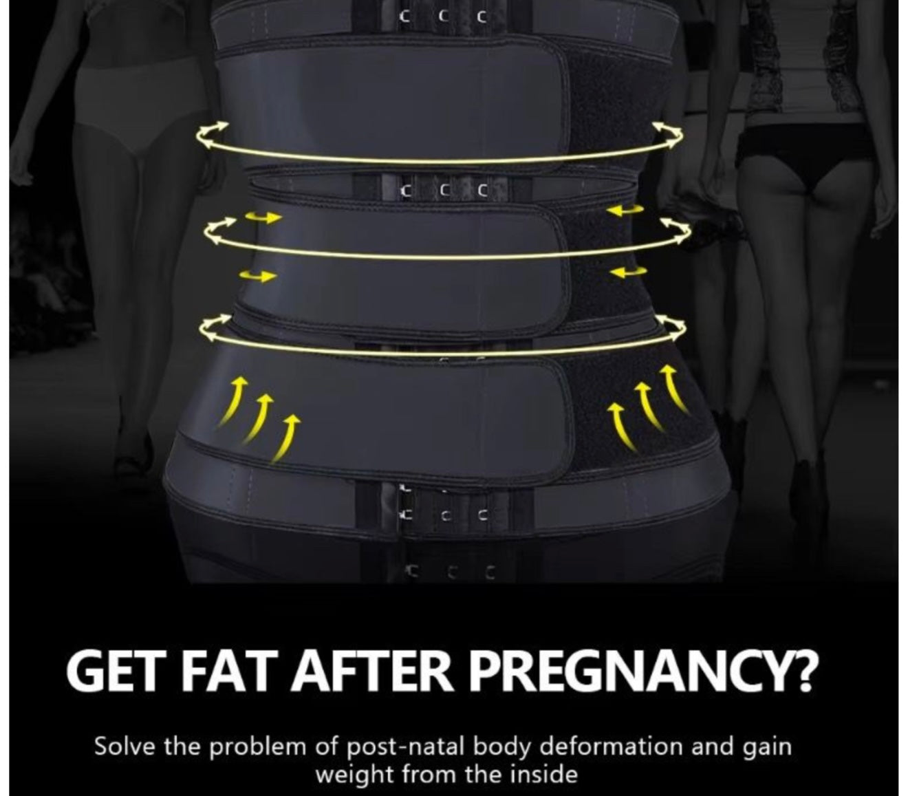 Triple strap waist trainer